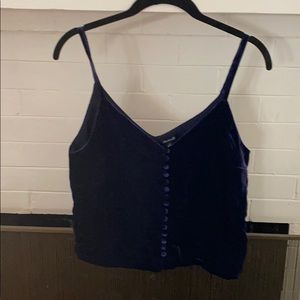 Blue velvet tank